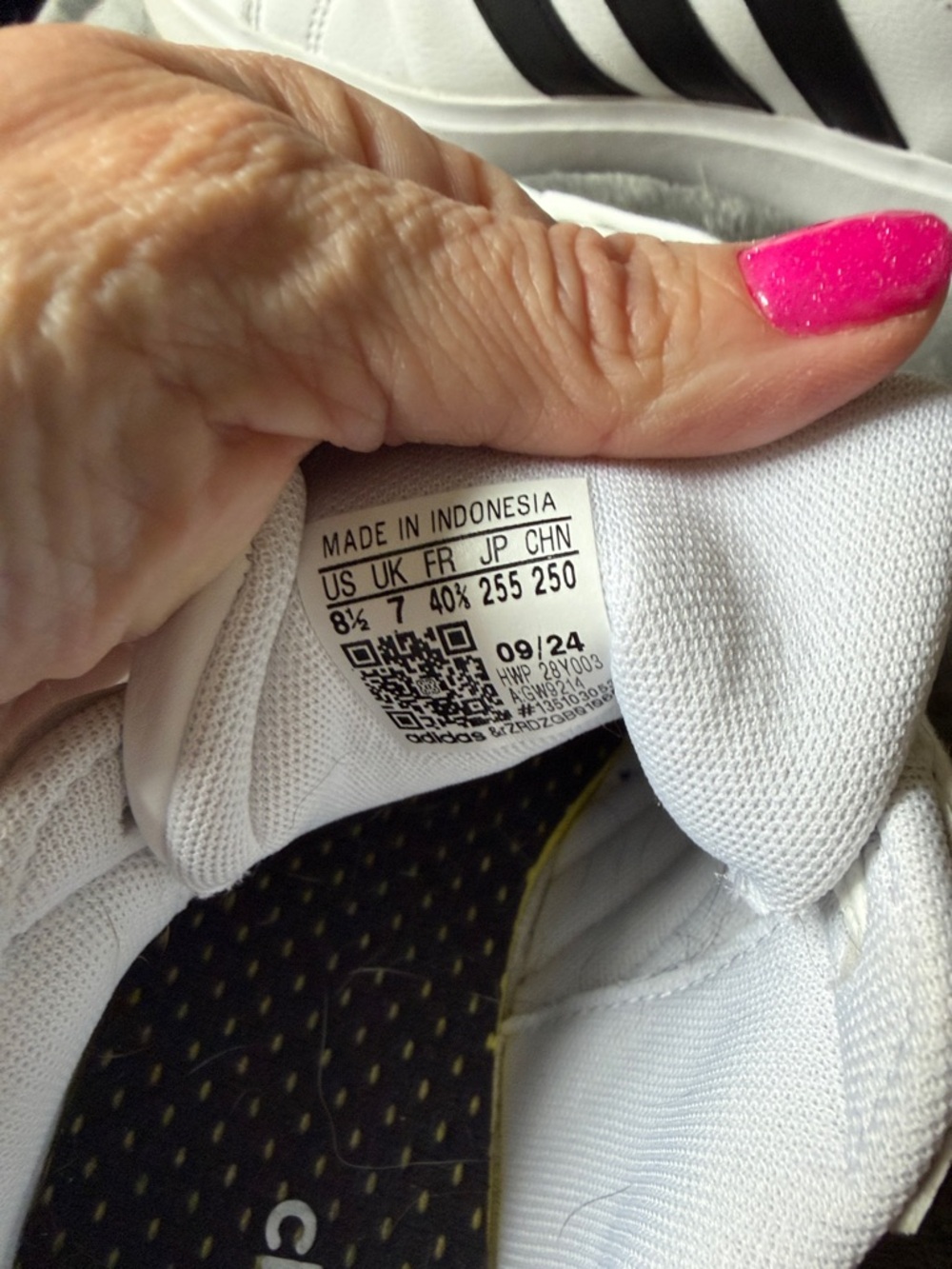 adidas White Sneakers with Black Three-Stripes - Picture 4 of 7